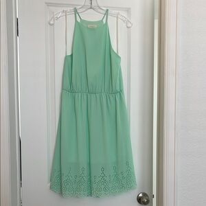 Everly Green Mini Dress with Chic Style